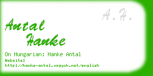 antal hanke business card